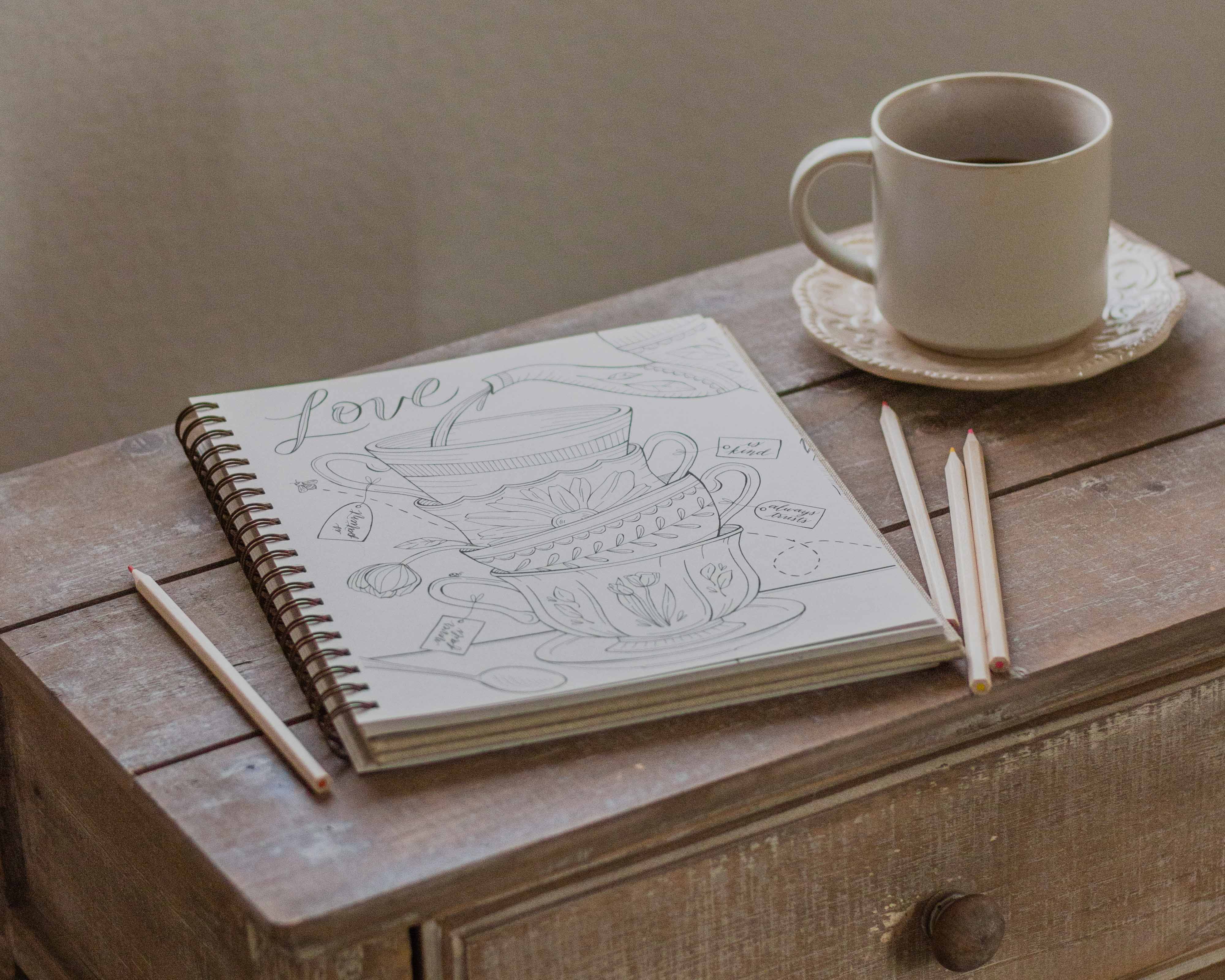 Life Beautiful, A Coloring Book of Prayers and Journal Set